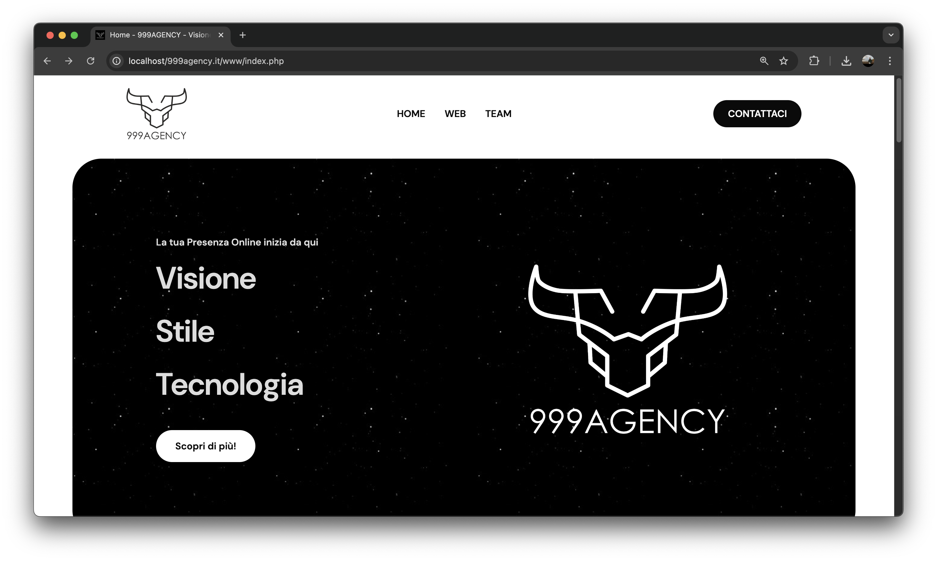 999Agency.it - Preview Desktop Progetto Digital